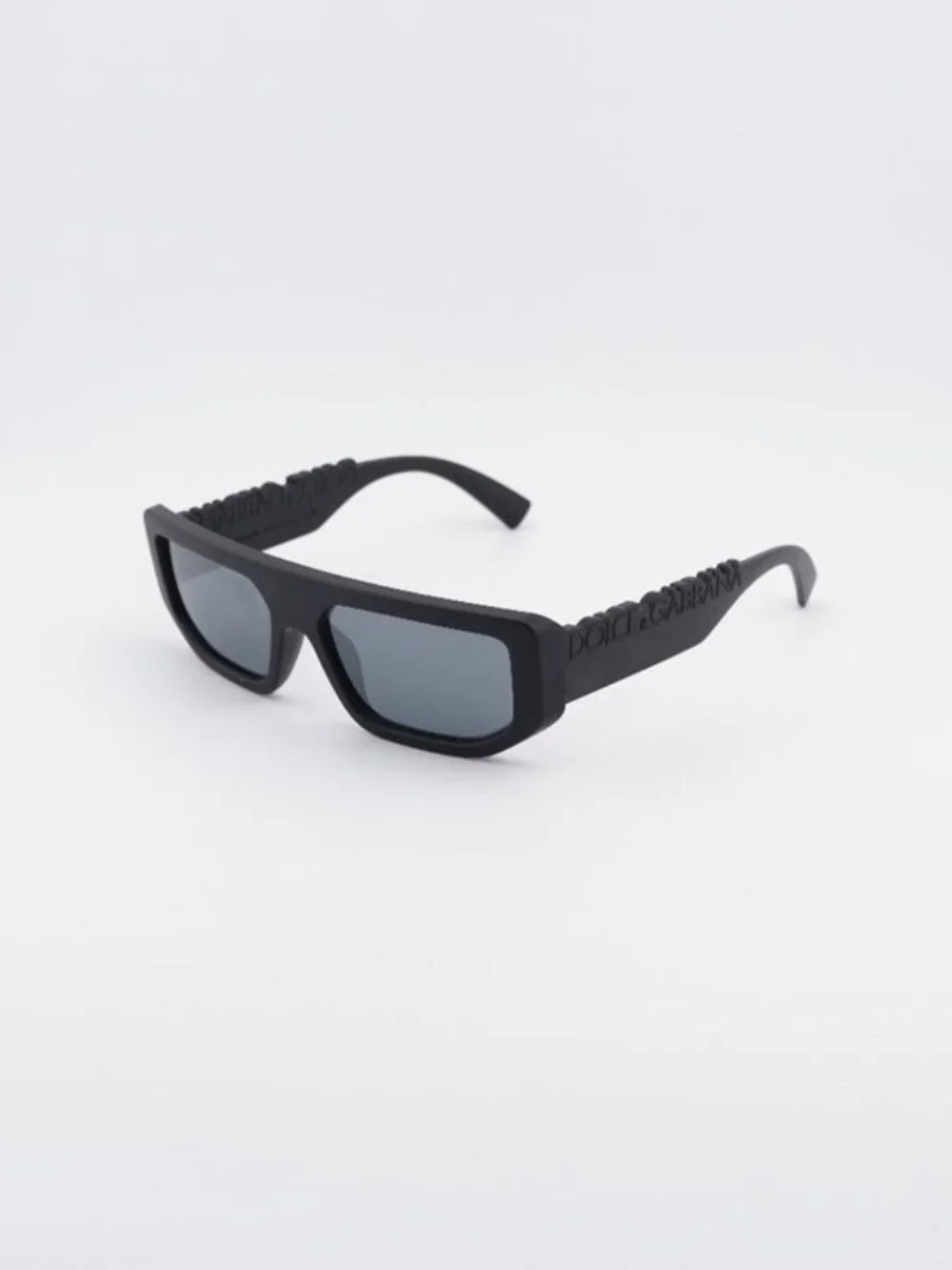 Dolce & Gabbana DG6203 25256G Sunglasses Black Rectangle Frame, Grey Lenses